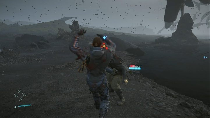 To stop and weaken your opponent, attack him with your fists - Higgs | Death Stranding Boss - Bosses - Death Stranding Guide