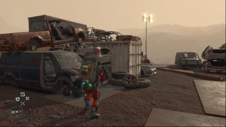 Thirty-fifth memory chip can be found at the garbage truck, in one of the containers - Memory Chips in Death Stranding - Collectibles - Death Stranding Guide