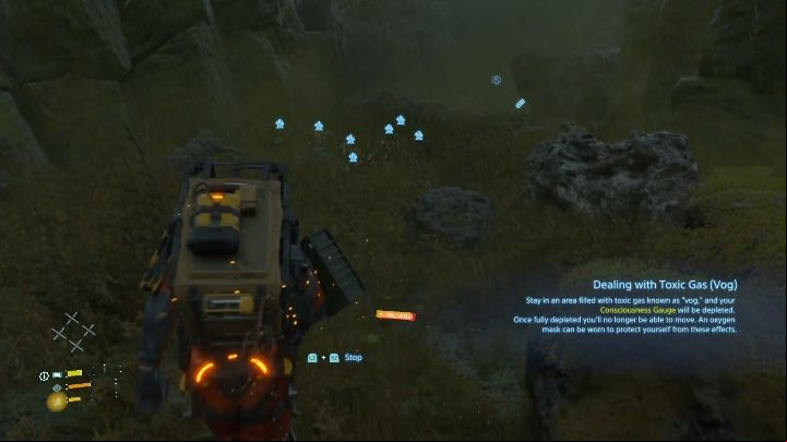 The memory chip is located in an area where poisonous gas floats in the air - Memory Chips in Death Stranding - Collectibles - Death Stranding Guide