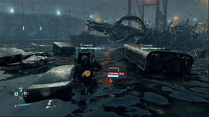 The squid can attack with tentacles and charge at you - Squid | Death Stranding Boss - Bosses - Death Stranding Guide