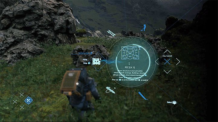 If you want to start building, you must select PCC from the drop-down menu - Building in Death Stranding - Basics - Death Stranding Guide