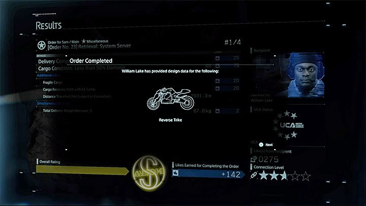 The aforementioned motorcycle (which youve found and repaired) cannot be used until the end of the game - How to get and start a new motorcycle in Death Stranding? - Exploration and cargo transportation - Death Stranding Guide