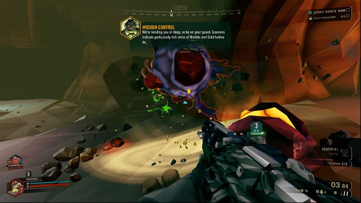 Huuli Hoarder is very easy to scare off - it will start running when it receives even the smallest amount of damage - Deep Rock Galactic: Loot Bugs - types, loot - Basics - Deep Rock Galactic Guide