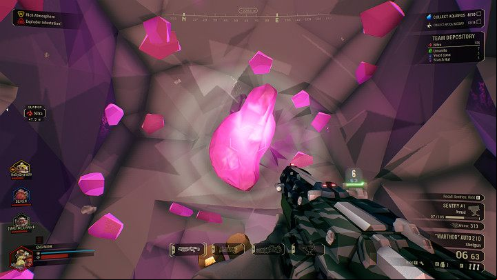 The chance of finding Bittergem is about 5% so it is really an extremely rare resource - Deep Rock Galactic: Bittergem mineral, how to find? - Minerals - Deep Rock Galactic Guide