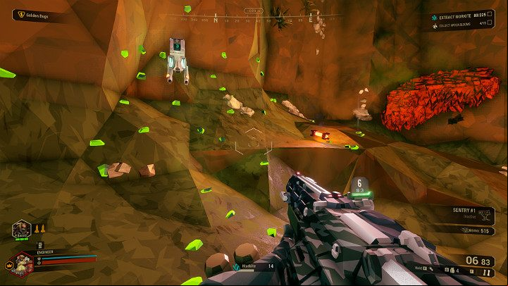 You can recognize places where Jadiz is by small greenish crystals on the surface of the cave walls - Deep Rock Galactic: Jadiz - mineral, how to find? - Minerals - Deep Rock Galactic Guide