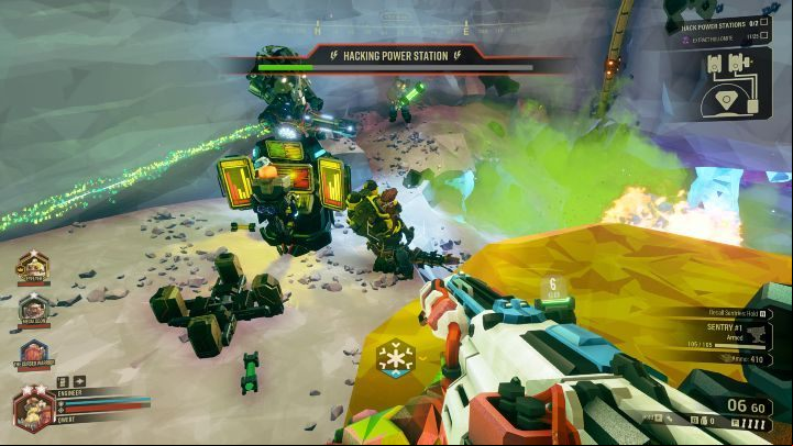 During the hacking sequence, the capsule and the robot must be protected at all times - Deep Rock Galactic: Industrial Sabotage - main mission objective - Industrial Sabotage - Deep Rock Galactic Guide