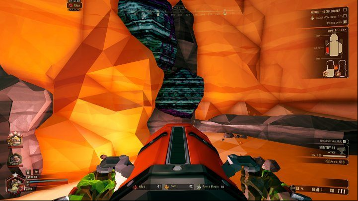 At some point, the machine will run out of fuel, and you will have to refuel it - Deep Rock Galactic: Escort Duty - main mission objective - Escort Duty - Deep Rock Galactic Guide