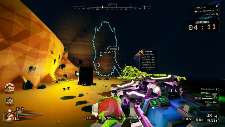 At this point players will have exactly 5 minutes to reach the evacuation point, enter the pod and escape - Deep Rock Galactic: Escort Duty - finishing the mission and evacuation - Escort Duty - Deep Rock Galactic Guide