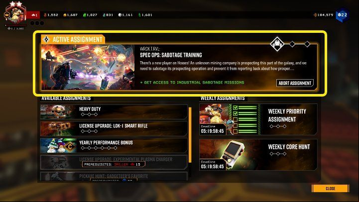 You can find the list of missions you need to do on the task board - Deep Rock Galactic: Industrial Sabotage - how to unlock - Industrial Sabotage - Deep Rock Galactic Guide
