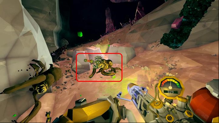 The Driller can carry up to eight axes, and those that missed the target can be picked up and used again - Deep Rock Galactic: Driller - throwing objects - Driller - Deep Rock Galactic Guide