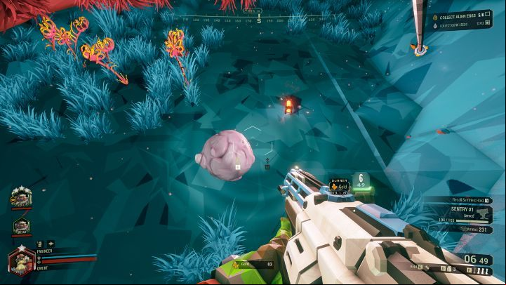 Gunk Seeds look like grey bags hanging from caves ceilings - Deep Rock Galactic: Gunk Seed - plant, resource - Plants - Deep Rock Galactic Guide