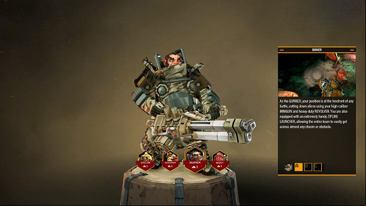 Gunners secondary weapon is the Bulldog Heavy Revolver, a large-caliber handgun - Deep Rock Galactic: Gunner - character description, perks - Gunner - Deep Rock Galactic Guide