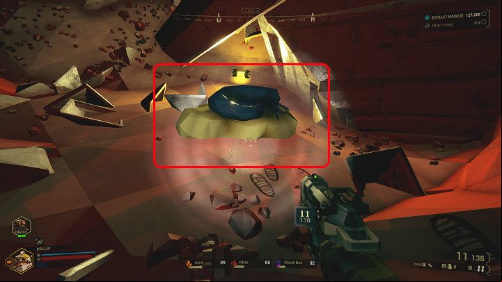 In the picture presented above, one of the additional resources, Alien Fossil, can be seen that has to be collected in order to complete a side task during the mining mission - Deep Rock Galactic: Mining Expeditions, Missions side objectives - Mining Expeditions - Deep Rock Galactic Guide