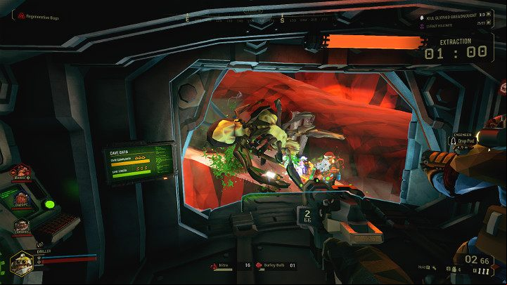 Players have 5 minutes until evacuation - if they dont do that within the time limit, then the mission will fail - Deep Rock Galactic: Elimination, Finishing the mission and evacuation - Elimination - Deep Rock Galactic Guide