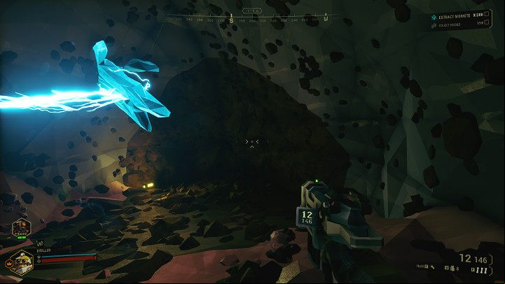 In the picture above you can notice a wall of brown sand that connects one part of the cave to the other - Deep Rock Galactic: Mining Expeditions, Cave structure - Mining Expeditions - Deep Rock Galactic Guide