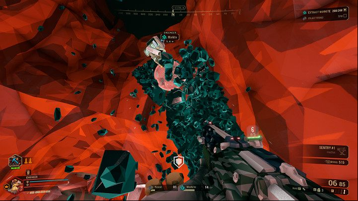 If you want to order Bosco to mine resources, just use the laser pointer and press the right button - LMB on PC and RT on Xbox One - Deep Rock Galactic: APD-B317 (Bosco) - Basics - Deep Rock Galactic Guide