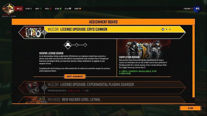 The task for the alternative primary weapon can be unlocked on Level 10, while the task for the alternative secondary weapon is unlocked on Level 15 - Deep Rock Galactic: Alternative weapon - how to unlock? - FAQ - Deep Rock Galactic Guide