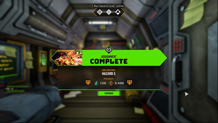 After completing all 3 tasks in the New Hazard Level: Lethal series, The player will receive additional resources, a large amount of credits, and access to missions at the highest possible hazard level, which is Hazard 5 (Lethal) - Deep Rock Galactic: Hazard 5 (Lethal) - how to unlock? - FAQ - Deep Rock Galactic Guide