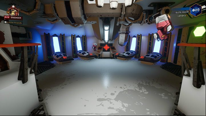 There are four personal cabins on the space rig, one for each member of the team - Deep Rock Galactic: Space Rig - map - Basics - Deep Rock Galactic Guide