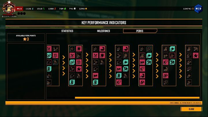 The perks have been divided into several separate columns, which can be accessed after unlocking the right amount of skills - Deep Rock Galactic: Perks - Basics - Deep Rock Galactic Guide