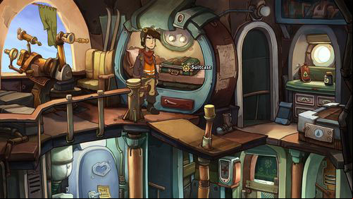 Rufuss only dream is to leave this junk place and get to Elysium - Pack the suitcase | Part 1 - Kuvaq - Part 1 - Kuvaq - Deponia Game Guide & Walkthrough