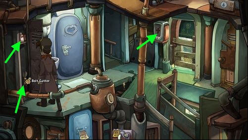 Open the Locker Door) on the left - Pack the suitcase | Part 1 - Kuvaq - Part 1 - Kuvaq - Deponia Game Guide & Walkthrough