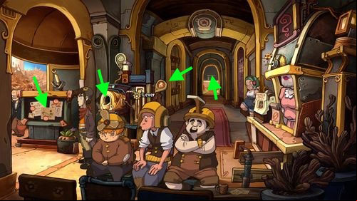 Inside youll meet Lotti, the mayors receptionist and 3 applicants (Lobo, Gonzo and Micek) - Find Goal | Part 1 - Kuvaq - Part 1 - Kuvaq - Deponia Game Guide & Walkthrough