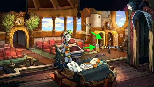 Youll find there Goal and Gizmo who takes care of her - Find Goal | Part 1 - Kuvaq - Part 1 - Kuvaq - Deponia Game Guide & Walkthrough