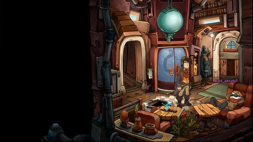 Two friends will have a conversation - Find coffee water ingredients | Part 1 - Kuvaq - Part 1 - Kuvaq - Deponia Game Guide & Walkthrough