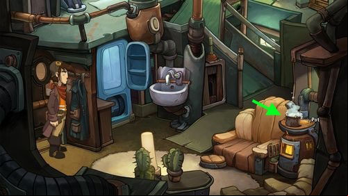 Leave the Town Hall and go to the Tonis house - Find coffee water ingredients | Part 1 - Kuvaq - Part 1 - Kuvaq - Deponia Game Guide & Walkthrough