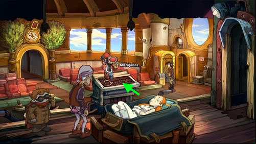 Gizmo will notice the fire, transform into fireman and go to fight the fire - Make an espresso | Part 1 - Kuvaq - Part 1 - Kuvaq - Deponia Game Guide & Walkthrough