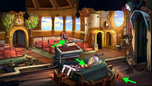 Go to the assembly hall - Cletus | Part 1 - Kuvaq - Part 1 - Kuvaq - Deponia Game Guide & Walkthrough