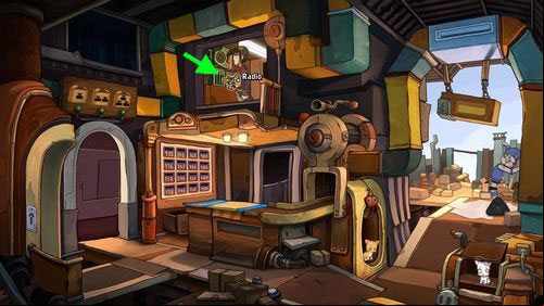 Go down and enter the Vault with Radio - Cletus | Part 1 - Kuvaq - Part 1 - Kuvaq - Deponia Game Guide & Walkthrough
