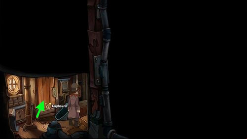 You cant see Goal anywhere, but open the Cupboard in the center - Cletus | Part 1 - Kuvaq - Part 1 - Kuvaq - Deponia Game Guide & Walkthrough