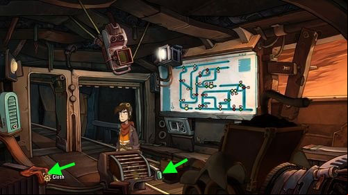 Pick up red Cloth on the left - Place Goal in the mine cart | Part 2 - Junk Mine - Part 2 - Junk Mine - Deponia Game Guide & Walkthrough