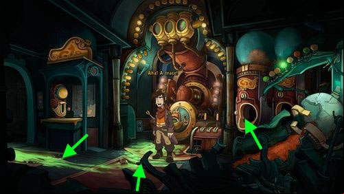 Look around closely - someone has done quite a mess here - Find Goal | Part 3 - Lower Ascension Station - Part 3 - Lower Ascension Station - Deponia Game Guide & Walkthrough