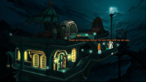 After the conversation Rufus will go to the platform to encounter arguing Goal and Cletus - Go to Elysium to save Deponia | Part 3 - Lower Ascension Station - Part 3 - Lower Ascension Station - Deponia Game Guide & Walkthrough