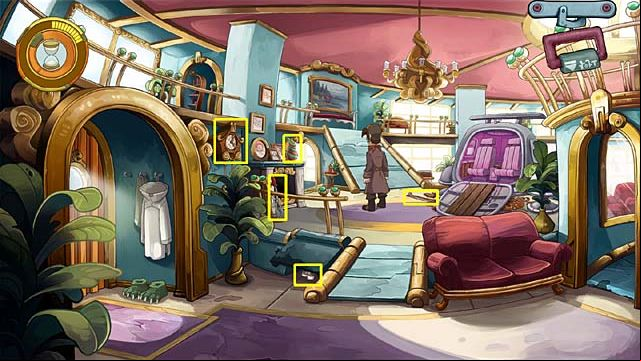 When Rufus will get rid of the elephants company, take a bow which is lying on the left side of the timepod - Make an equipment to finding and opening portals - Chapter seven - Deponia Doomsday - Game Guide and Walkthrough