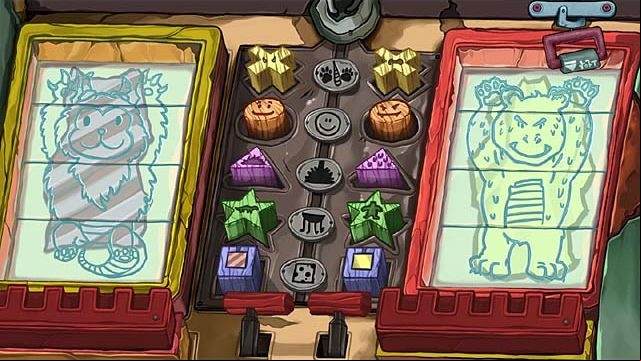 The animal 01 should have claws, friendly attitude (normal smile), fur and should be small and striped - Make matrices of three jackalopes - Chapter three - Deponia Doomsday - Game Guide and Walkthrough