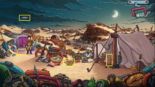 Put the clock hands into the pond, you will get tachyon arrows - Come back to Paradox City at a right time - Chapter six - Deponia Doomsday - Game Guide and Walkthrough