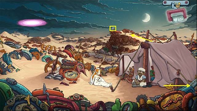 Go to the mountain (right) - Come back to the Paradox City at a right time once again - Chapter six - Deponia Doomsday - Game Guide and Walkthrough