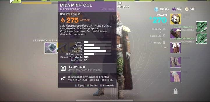 MIDA Mini-Tool is a weapon obtained during the pursuit of MIDA Multi-Tool - Destiny 2: MIDA Multi-Tool rifle - how to get? - Exotic Weapon Quests - Destiny 2 Game Guide