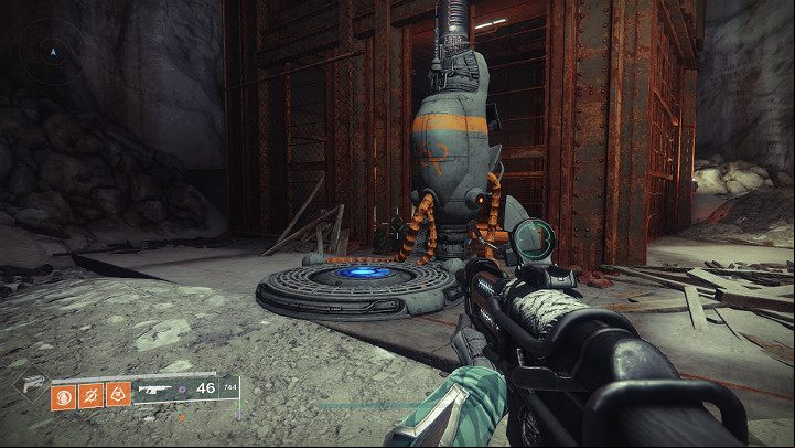 When you reach the indicated location, look around for a teleporter - youll stand near the elevator - Destiny 2: Thorn revolver - how to get? - Exotic Weapon Quests - Destiny 2 Game Guide