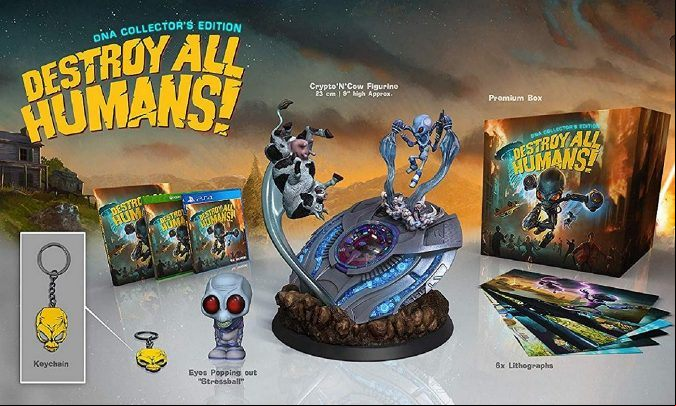 Destroy All Humans - DNA Collectors Edition contains the following items - Destroy All Humans 2020: Game editions - Appendix - Destroy All Humans Remake Guide