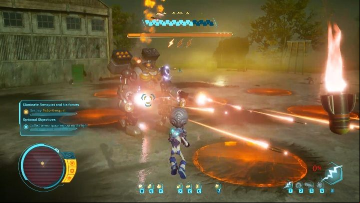 The last stage is a constant barrage of rockets and bombs - Destroy All Humans 2020: Robo-Armiquist boss fight walkthrough, how to beat? - Bosses - Destroy All Humans Remake Guide