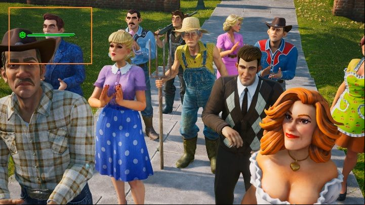 In the top left corner of the screen you can check the resident satisfaction bar - Destroy All Humans 2020: Citizen Crypto - Residents satisfaction, walkthrough - Walkthrough - Destroy All Humans Remake Guide