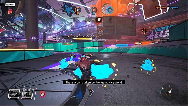 In order to collect the gears lying on the ground, you need to jump out of the vehicle - Destruction AllStars: Stockpile Mode - Game Modes - Destruction AllStars Guide