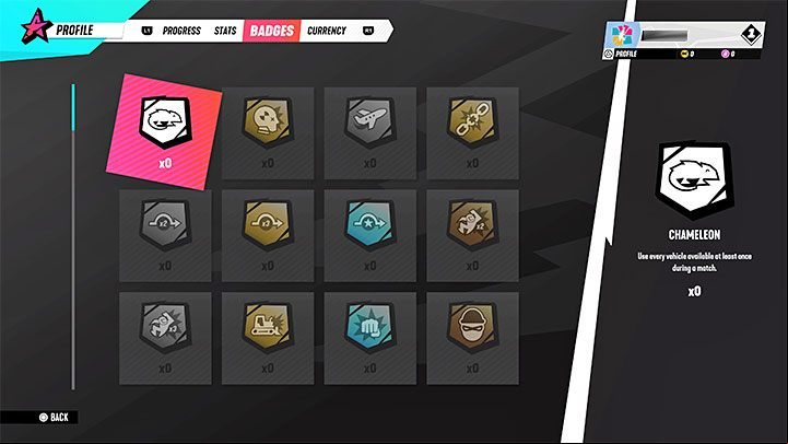 These Badges are minor challenges that you can view in your player profile - Destruction Allstars: XP - how to earn? - FAQ - Destruction AllStars Guide