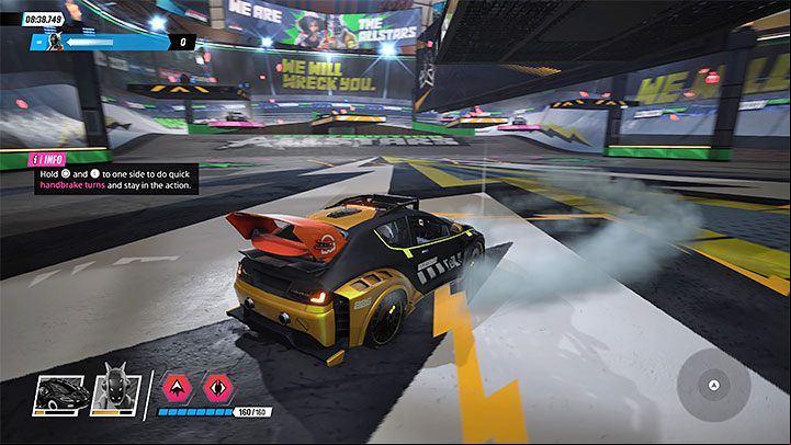 Use the left analog stick to steer - perform that step a few times in each direction - Destruction AllStars: Tutorial - How to start playing? - Destruction AllStars - game guide