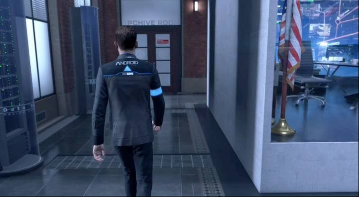The door to the archive room. - Last chance | Connor | Detroit Become Human Walkthrough - Connor Walkthrough - Detroit Become Human Guide